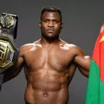 Francis Ngannou lors de son passage à l'UFC avec son titre de champion du monde