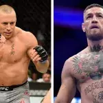 Georges St-Pierre et Conor McGregor, deux légendes de l'UFC. 