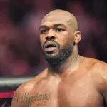 Jon Jones lors de son combat face à Ciryl Gane le 5 mars 2023.