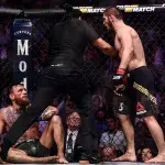 Khabib s'en prend à Conor McGregor après avoir soumis l'Irlandais lors de l'UFC 229.