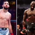 Nassourdine Imavov et Jared Cannonier dans le cage de l'UFC