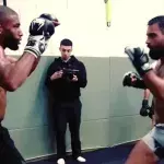 Salahdine Parnasse et Benoit Saint-Denis à l'entrainement.  