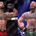Topuria et McGregor dans la cage de l'UFC