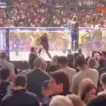 Une fan a couru vers l'octogone lors de l'UFC 274 Oliveira vs Gaethje. 
