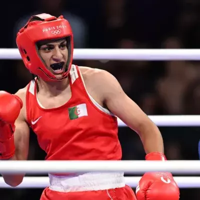 Imane Khelif lors de sa victoire face à la Hongroise Hamori. 