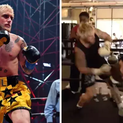jake Paul a envoyé au tapis Adin Ross, un streameur venu le d"fier en boxe anglaise. 