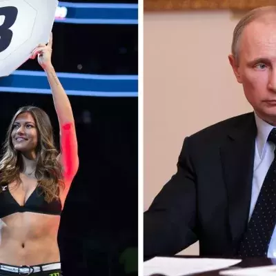La ring girl Jiselle Arianne veut se montrer "agressive' avec Vladimir Poutine. 