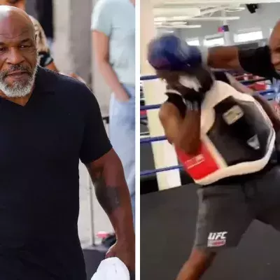 Mike Tyson envoie toujours des coups puissants à 57 ans. 