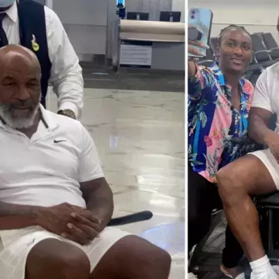 Mike Tyson est apparu en fauteuil roulant à l'aéroport de Miami. 