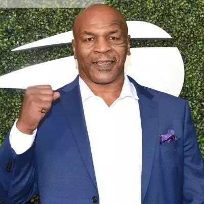 Mike Tyson lors de la cérémonie d'ouverture de l'US Open en 2018. 