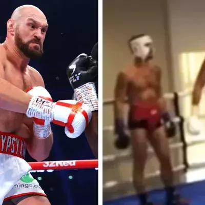 Tyson Fury a été ouvert à l'arcade à l'entrainement par Agron Smakici. 