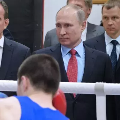 Vladimir Poutine lors d'une visite au centre d'entrainement de Krasndodar. 