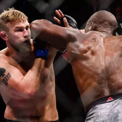 Alexander Gustafsson dans la cage de l'UFC contre Jon Jones