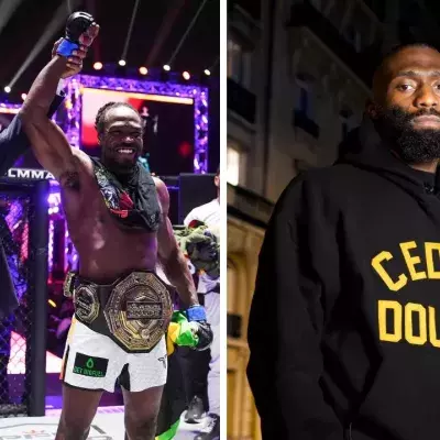 Jason Jackson, ici accompagné par Mike Tyson, continue son trashtalking envers Cédric Doumbé. 