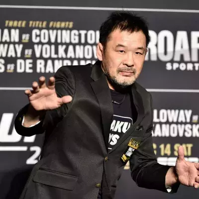 Kazushi Sakuraba lors de son entrée au Hall au Fame de l'UFC.