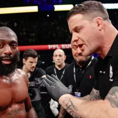 L'arbitre Marc Goddard a expliqué sa décision d'arrêter Cédric Doumbé dans le 3e round de son combat contre Baki. 