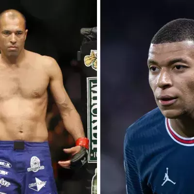 Royce Gracie et Kylian Mbappé. 