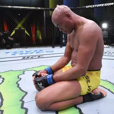 Anderson Silva après un combat remporté pendant la période du Covid.