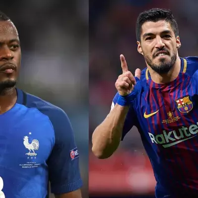 Patrice Evra et Luis Suárez