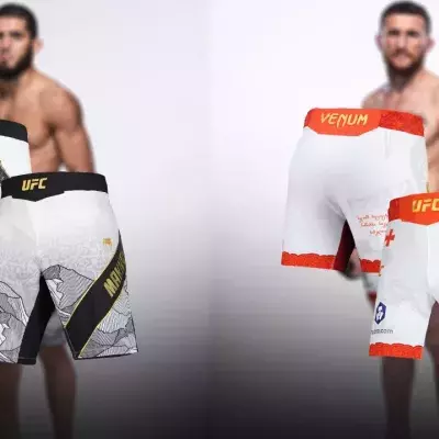 Shorts personnalisés de Islam Makhachev et Merab Dvalishvili