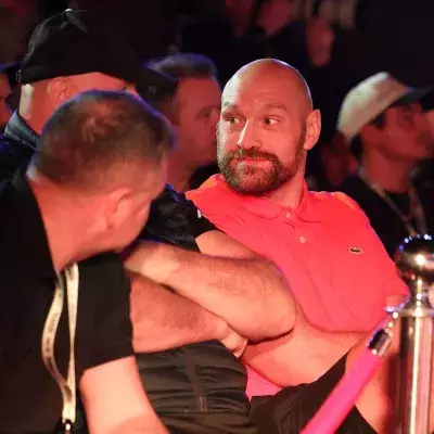 Tyson Fury en mars 2024 avant le combat entre Francis Ngannou et Anthony Joshua.