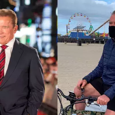 Arnold Schwarzenegger porte un masque "Terminator" pour sortir pendant le confinement