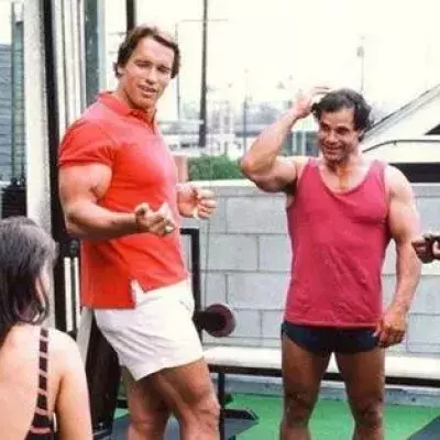 Arnold Schwarzenegger, Sylvester Stallone et Franco Columbu