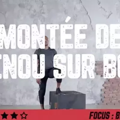 Montée de genou sur box : exercice pour travailler le bas du corps
