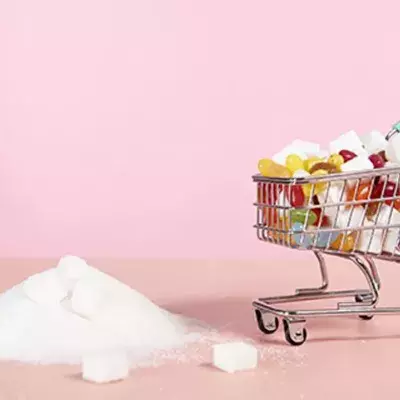 Sucre dans un caddie
