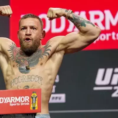 Conor McGregor à la pesée de l'UFC 264. 