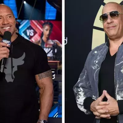 The Rock, alias Dwayne Johnson, et VIn Diesel. 