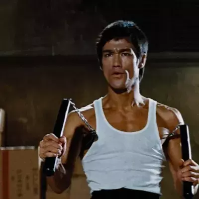 Bruce Lee lors du film La Fureur du Dragon (1972)