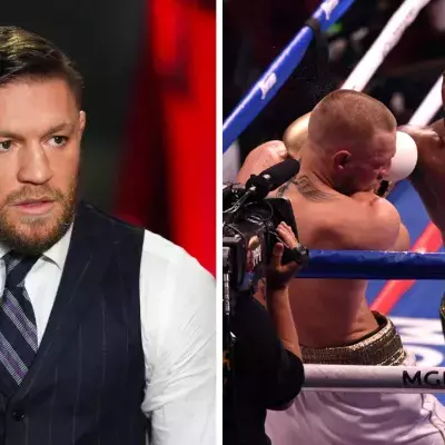 Conor McGregor et Floyd Mayweather lors de leur combat de boxe en 2017