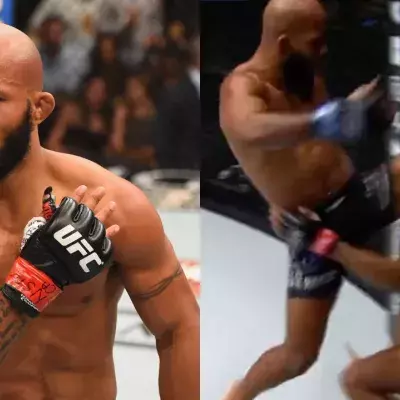 Demetrious Jonhson envoie un coup de genou à Adriano Moraes