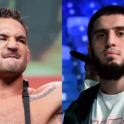 Islam Makhachev et Michael Chandler 
