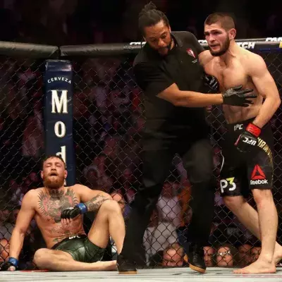 Khabib Nurmagomedov et Conor McGregor à l'UFC 229