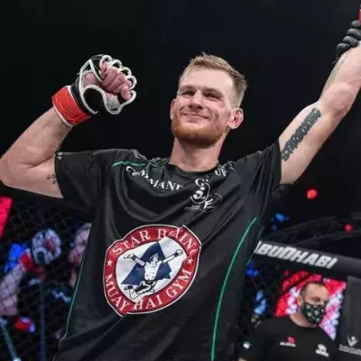 Jimmy Vienot, victorieux lors de son premier combat de MMA