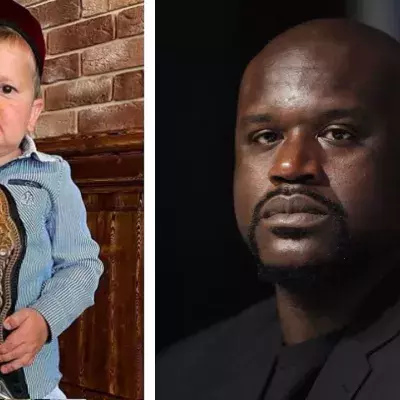 Hasbulla Magomedov et Shaquille O'Neal ont pris le temps de parler lors d'un voyage. 