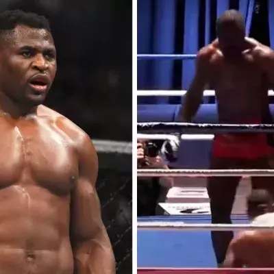 Francis Ngannou a effectué un combat de kickboxing en 2015. 