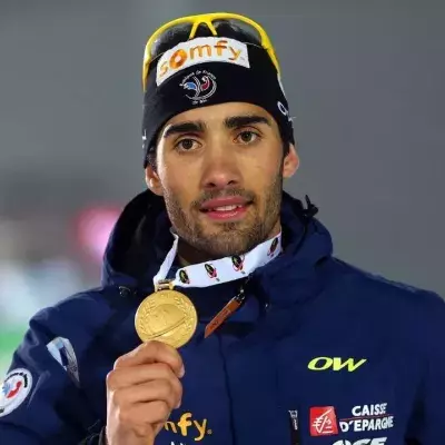 Martin Fourcade lors des championnats du monde de biathlon en 2013. 