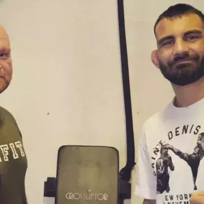 Benoit Saint-Denis avec Yoann Jacquemain, l'un de ses nouveaux coachs. 