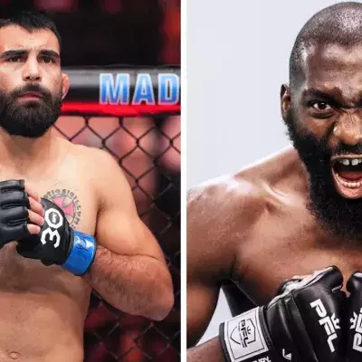 Benoit Saint-Denis et Cédric Doumbé, deux des combattants français de MMA les plus populaires. 