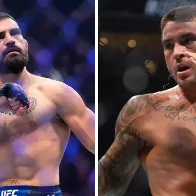 Benoit Saint-Denis et Dustin Poirier. 