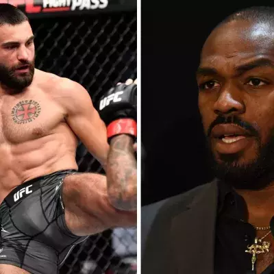Benoit Saint-Denis et Jon Jones. 