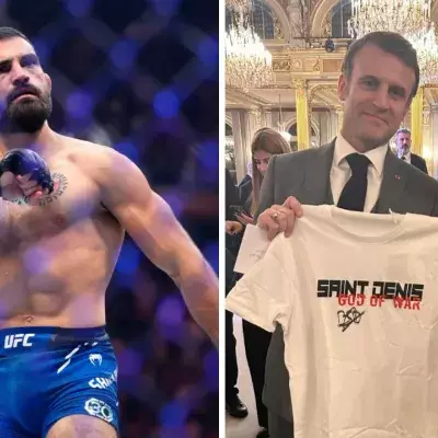 Benoit Saint-Denis a invité Emmanuel Macron à son combat contre Dustin Poirier à l'UFC 299. 