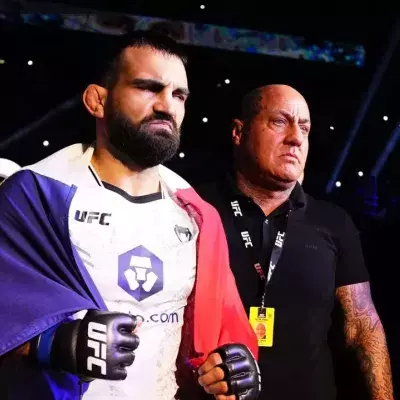 Benoit Saint-Denis à l'UFC Paris 2024. 