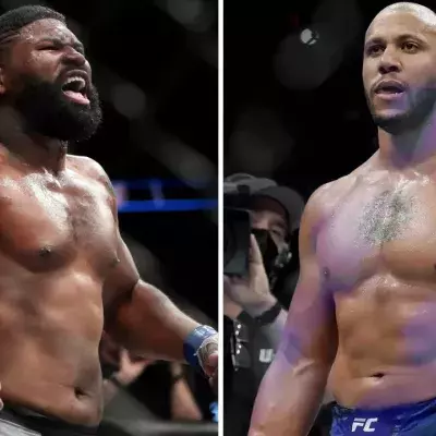 Blaydes et Gane dans la cage de l'UFC