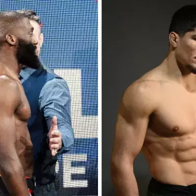 Cédric Doumbé a lancé les hostilités avec Baki lors d'un gala de boxe à Tours. 