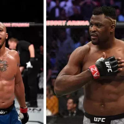 Ciryl Gane et Francis Ngannou. 