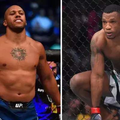 Ciryl Gane et Jailton Almeida dans la cage